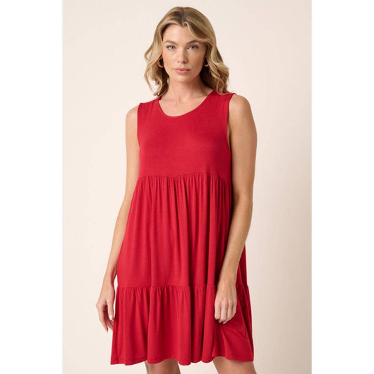 BD7238-BAMBOO TIER MINI DRESS