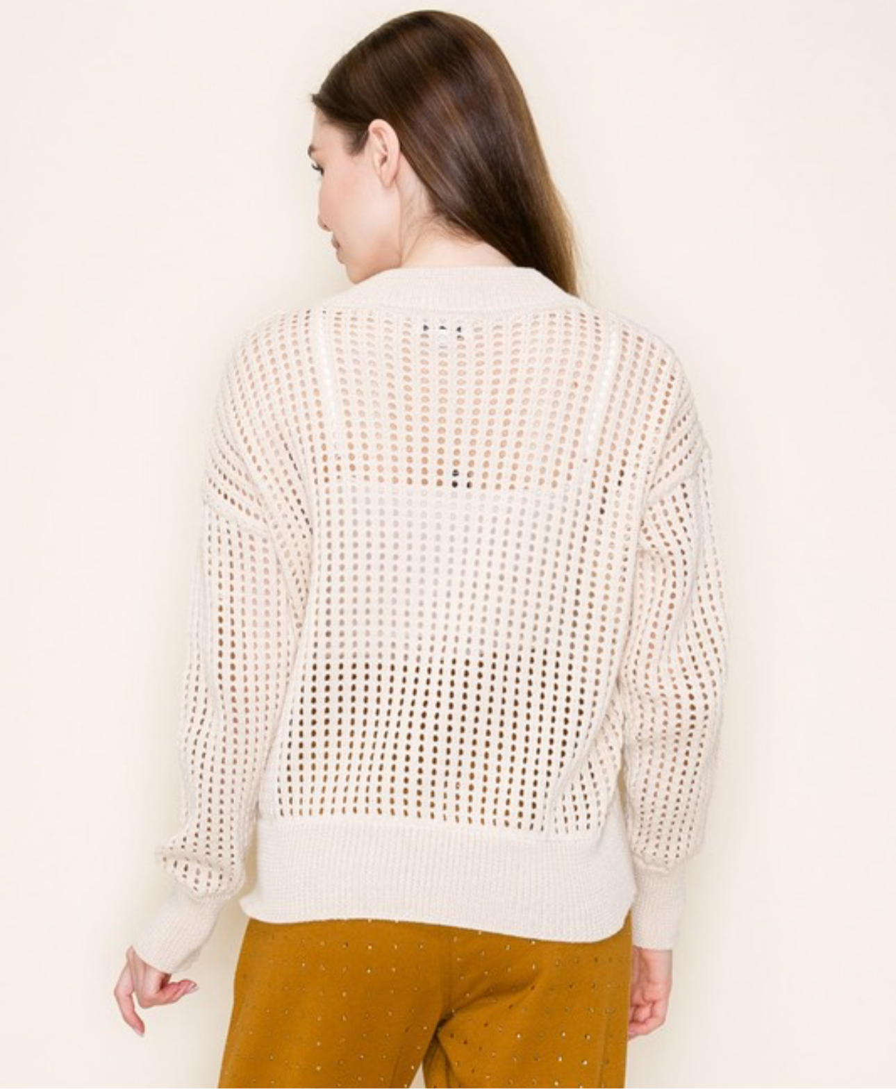 Cream Crochet Cardigan