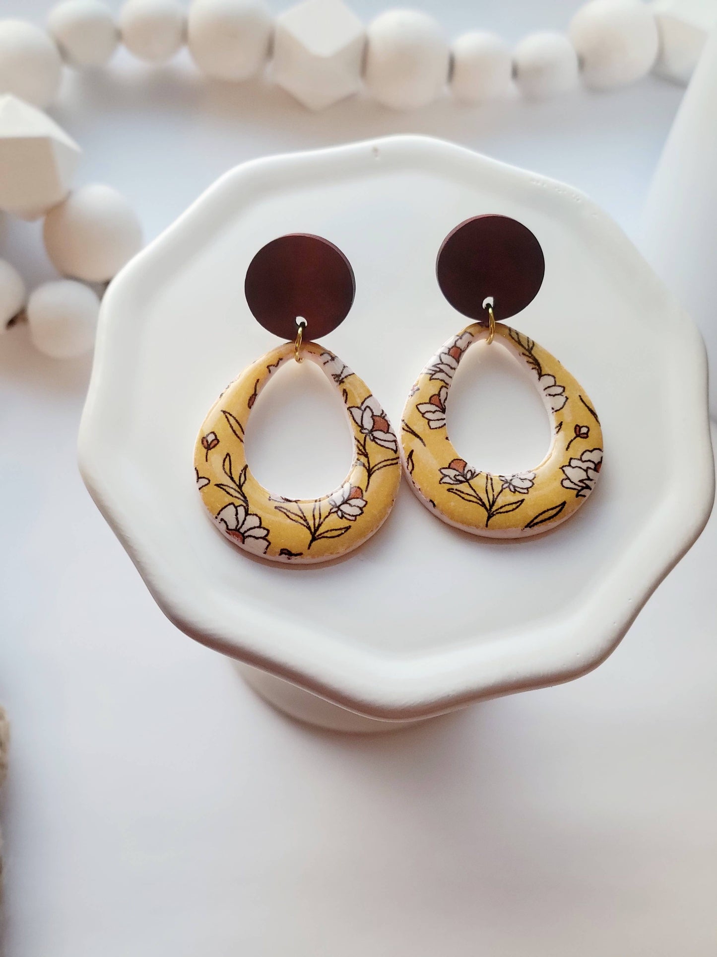 The Teardrop Dangles- Polymer Clay Earrings