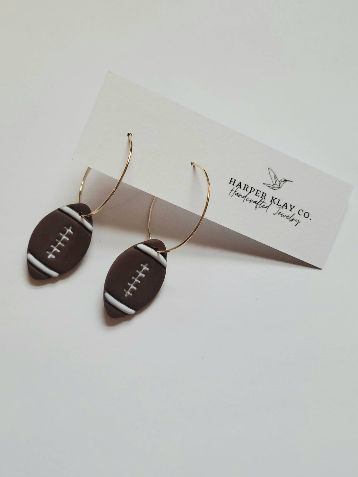 The Football Hoops- Fall Polymer Clay Earrings