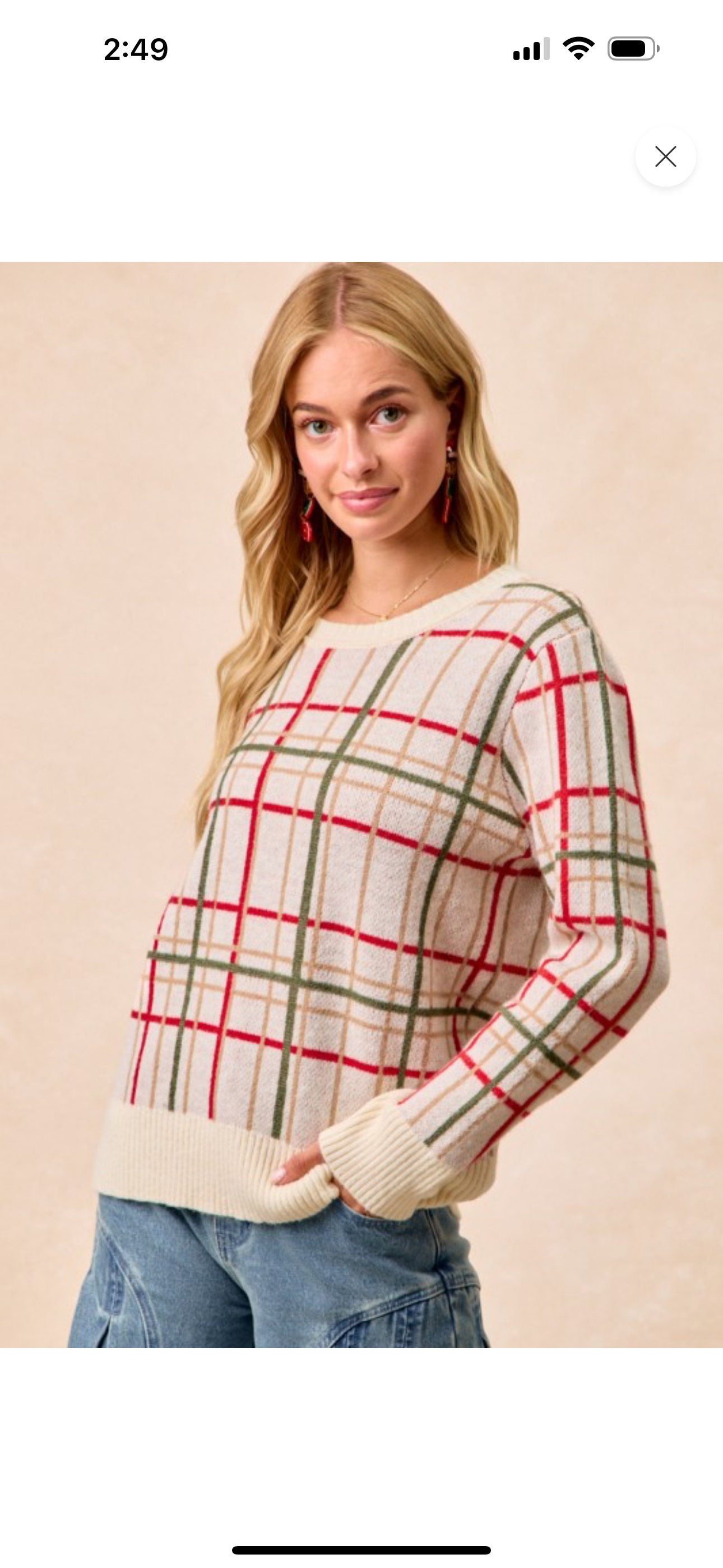 Christmas Plaid Sweater