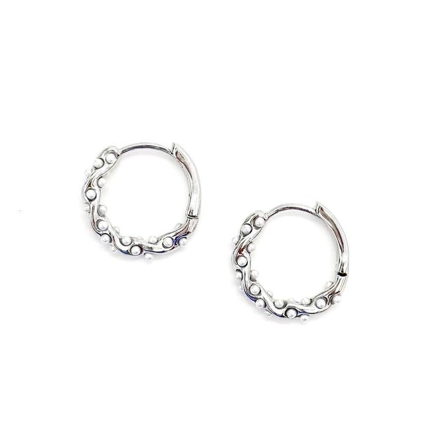 Ellie Pearl Hoops || Choose Color
