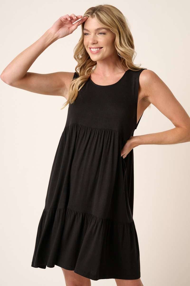 BD7238-BAMBOO TIER MINI DRESS