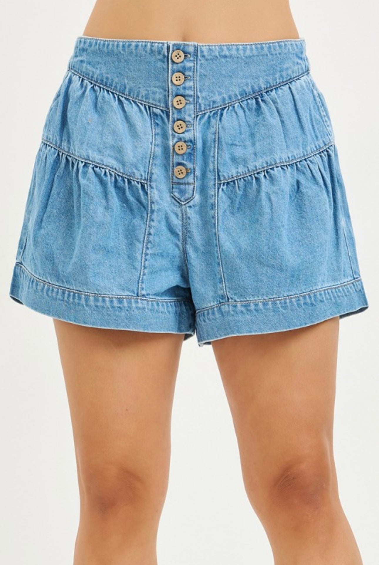 Risen SLOUCHY SHORTS WITH SHIRRED DETAIL