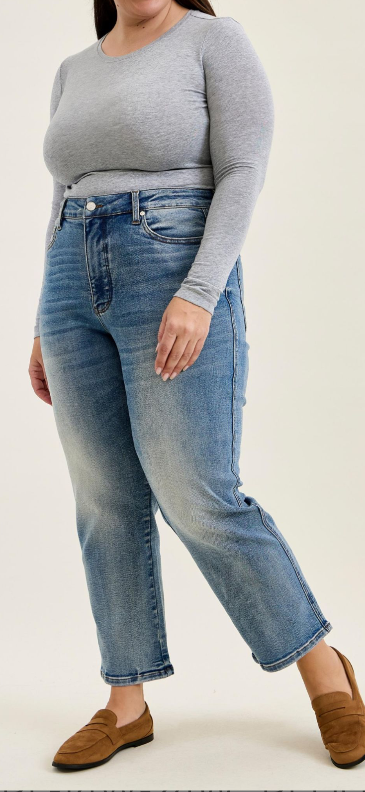 Judy Blue Peggy Ankle Straight with Tummy Control 88116 Petite