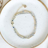 Brilliant Always Bracelet . Gold/Labradorite