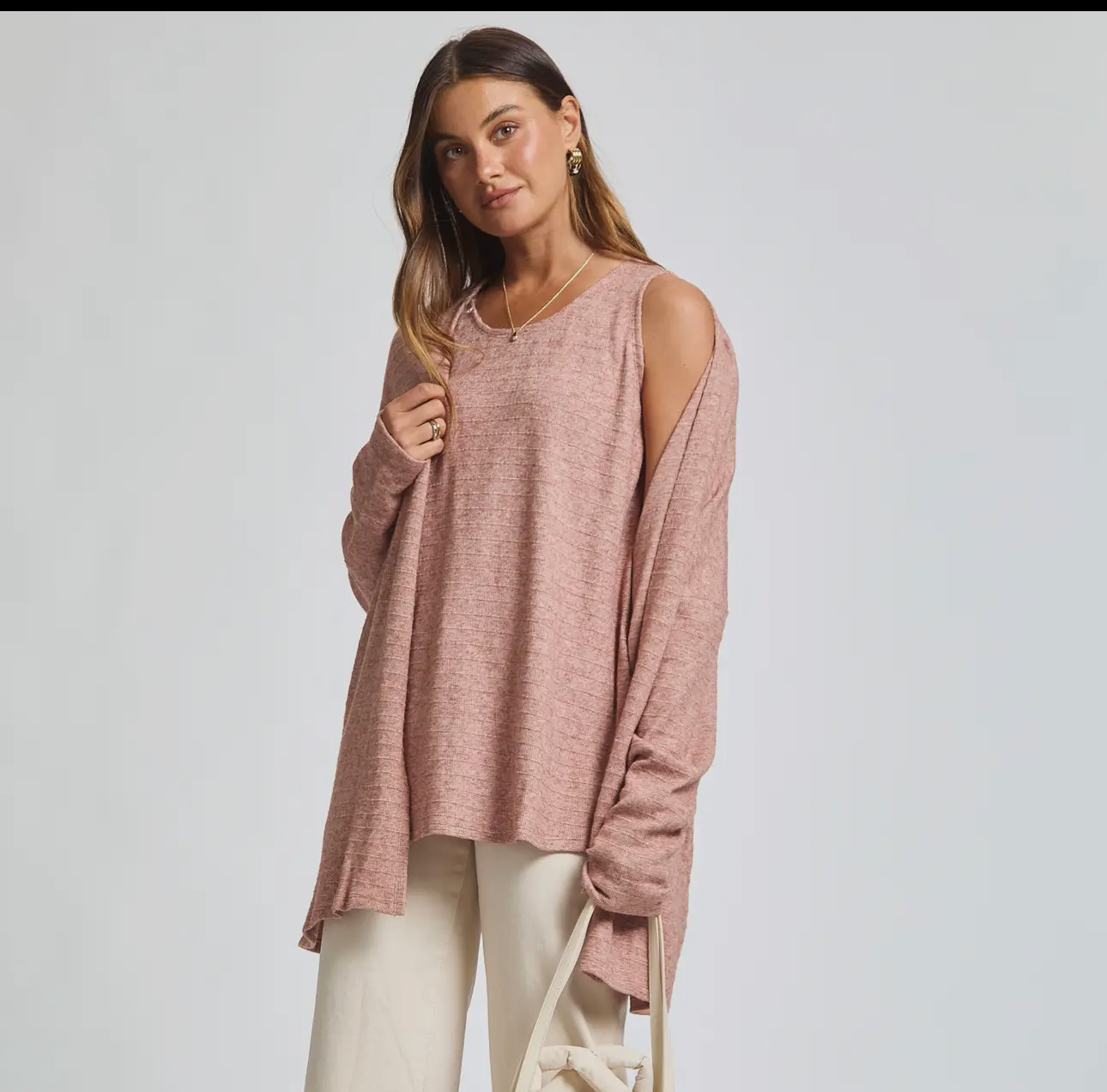 Terracotta Tank and Cardigan Set