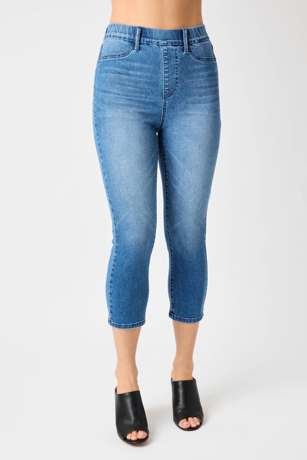 Judy Blue High Waist Pull On Cool Capri Denim Jeans 78111 *FINAL SALE*