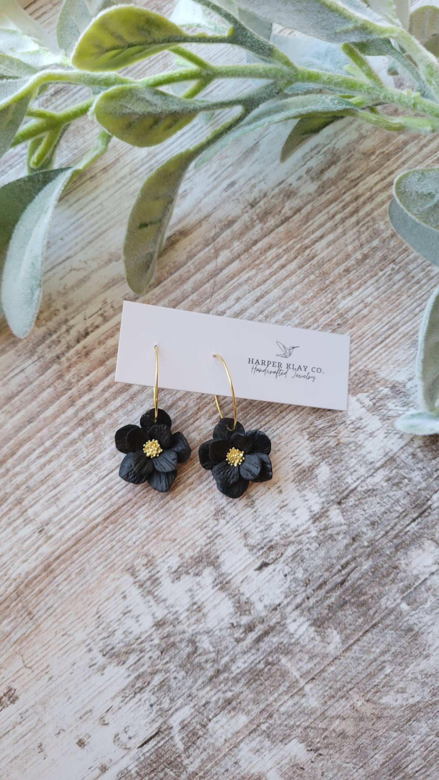 The Loraine Set- Polymer Clay Hoop Earrings