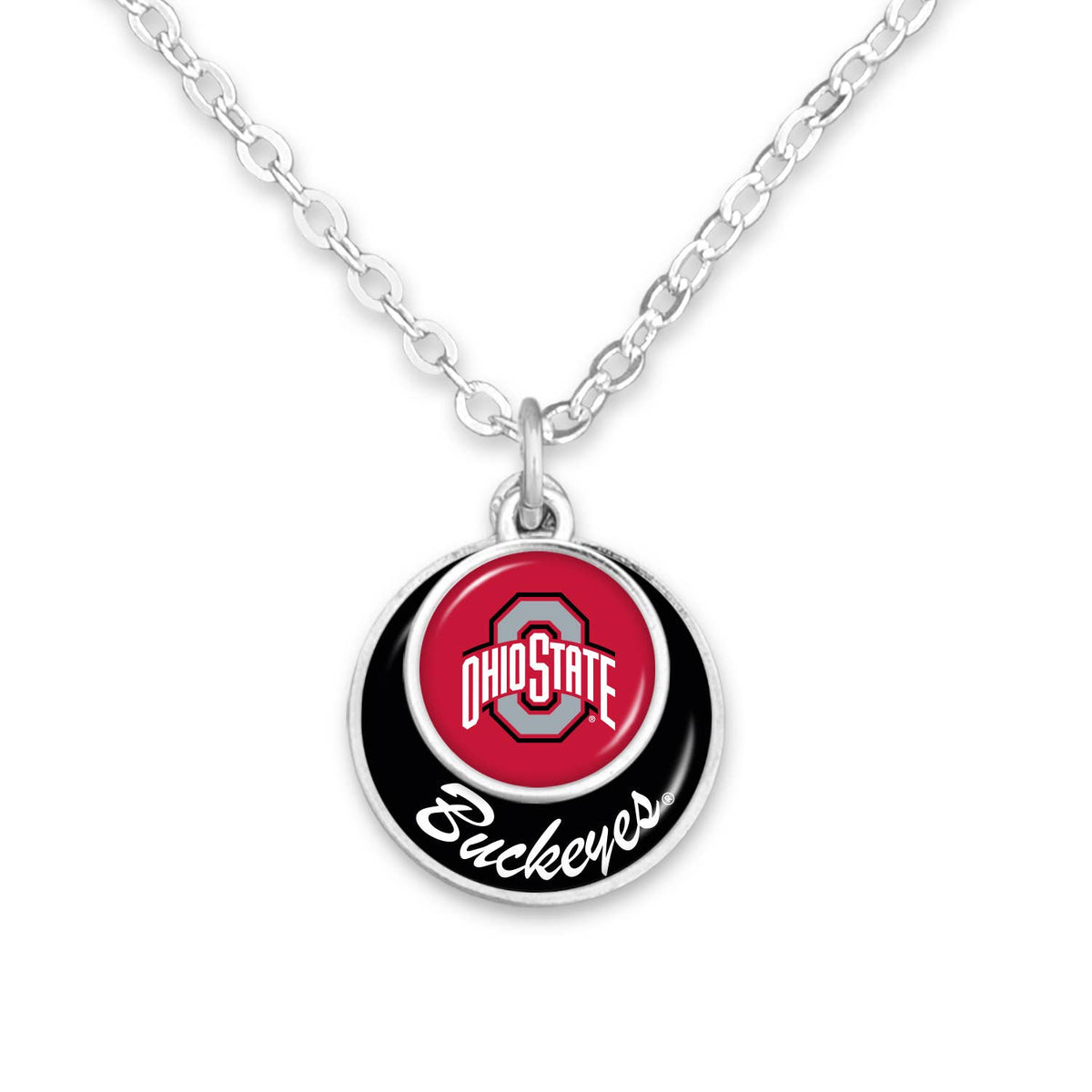 Ohio State Buckeyes Stacked Disk Necklace