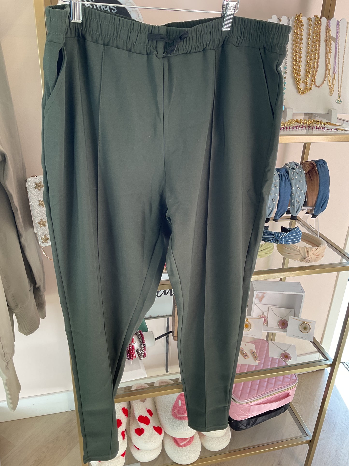 Dark Olive Joggers *Final Sale*