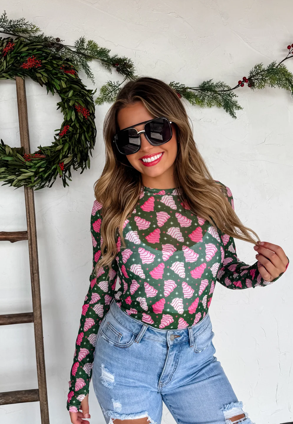 Christmas Cake Tree mesh top