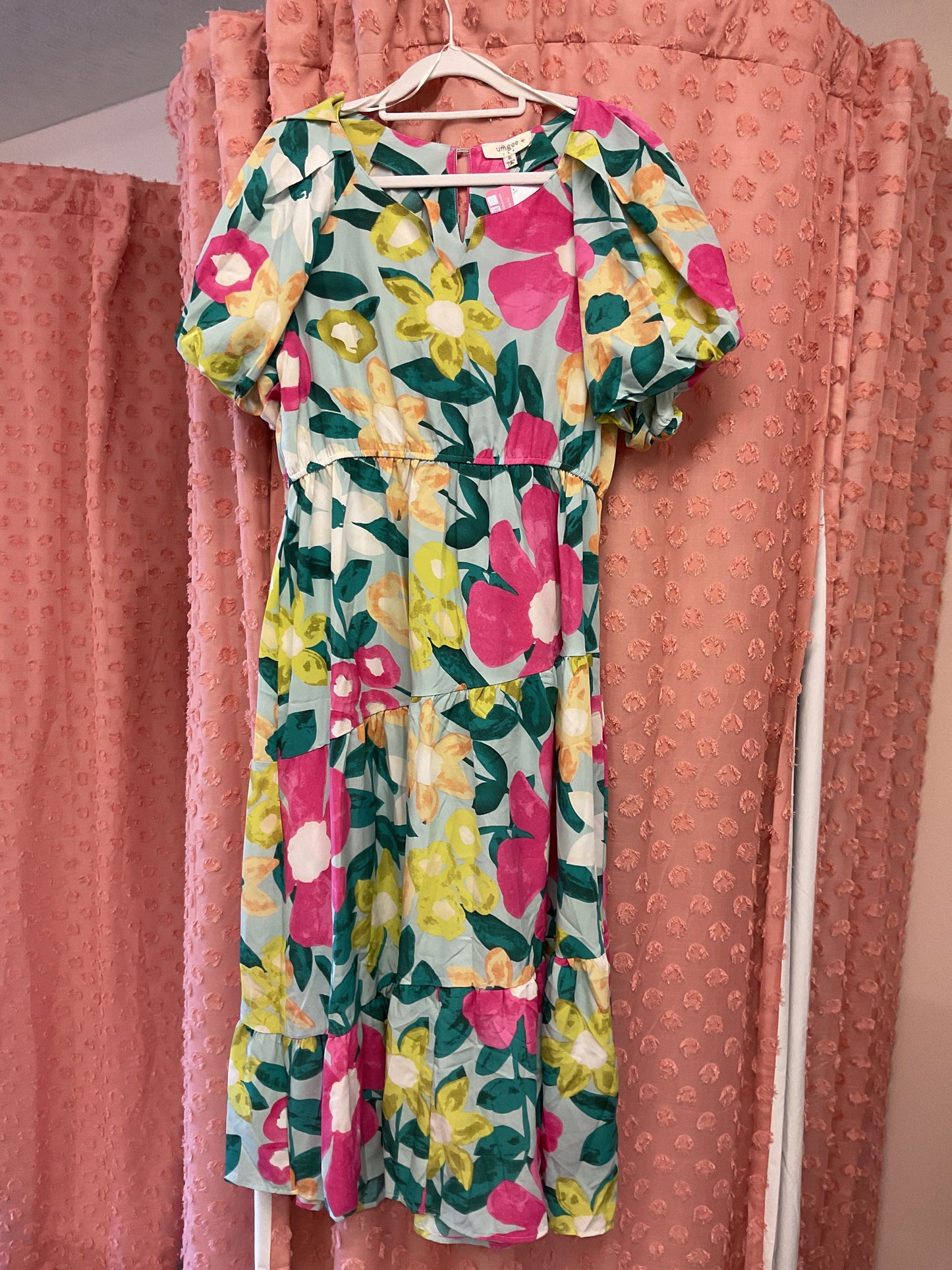 Floral Bubble Sleeve Dress *FINAL SALE*