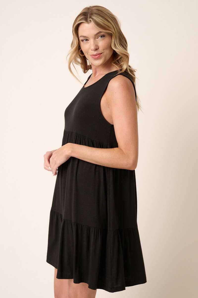BD7238-BAMBOO TIER MINI DRESS