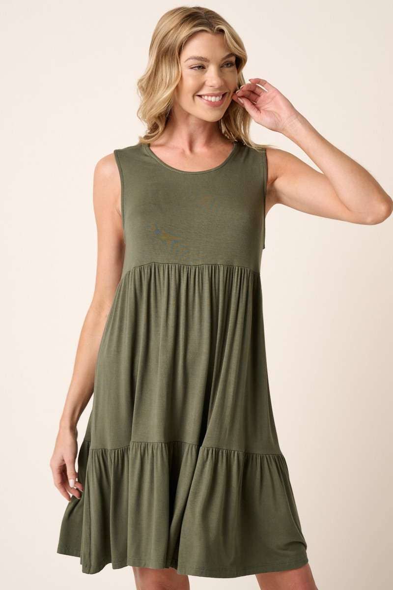 BD7238-BAMBOO TIER MINI DRESS