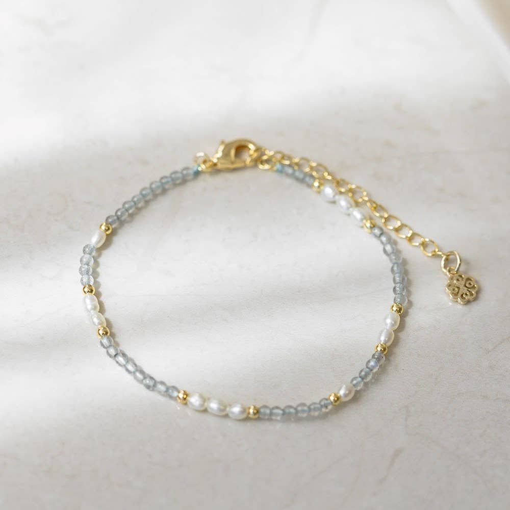 Mira Bracelet-labradorite/pearl