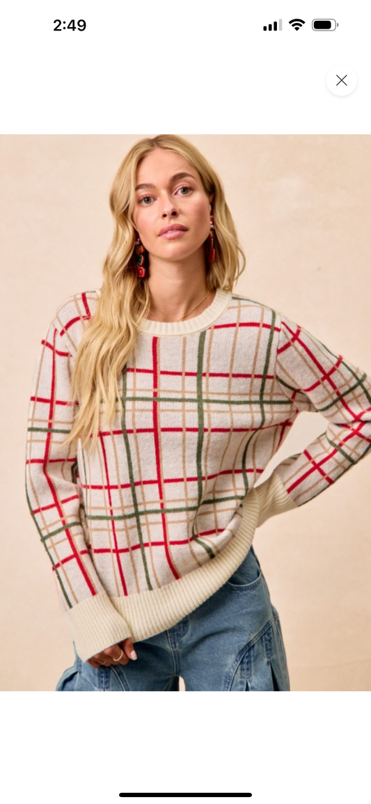 Christmas Plaid Sweater