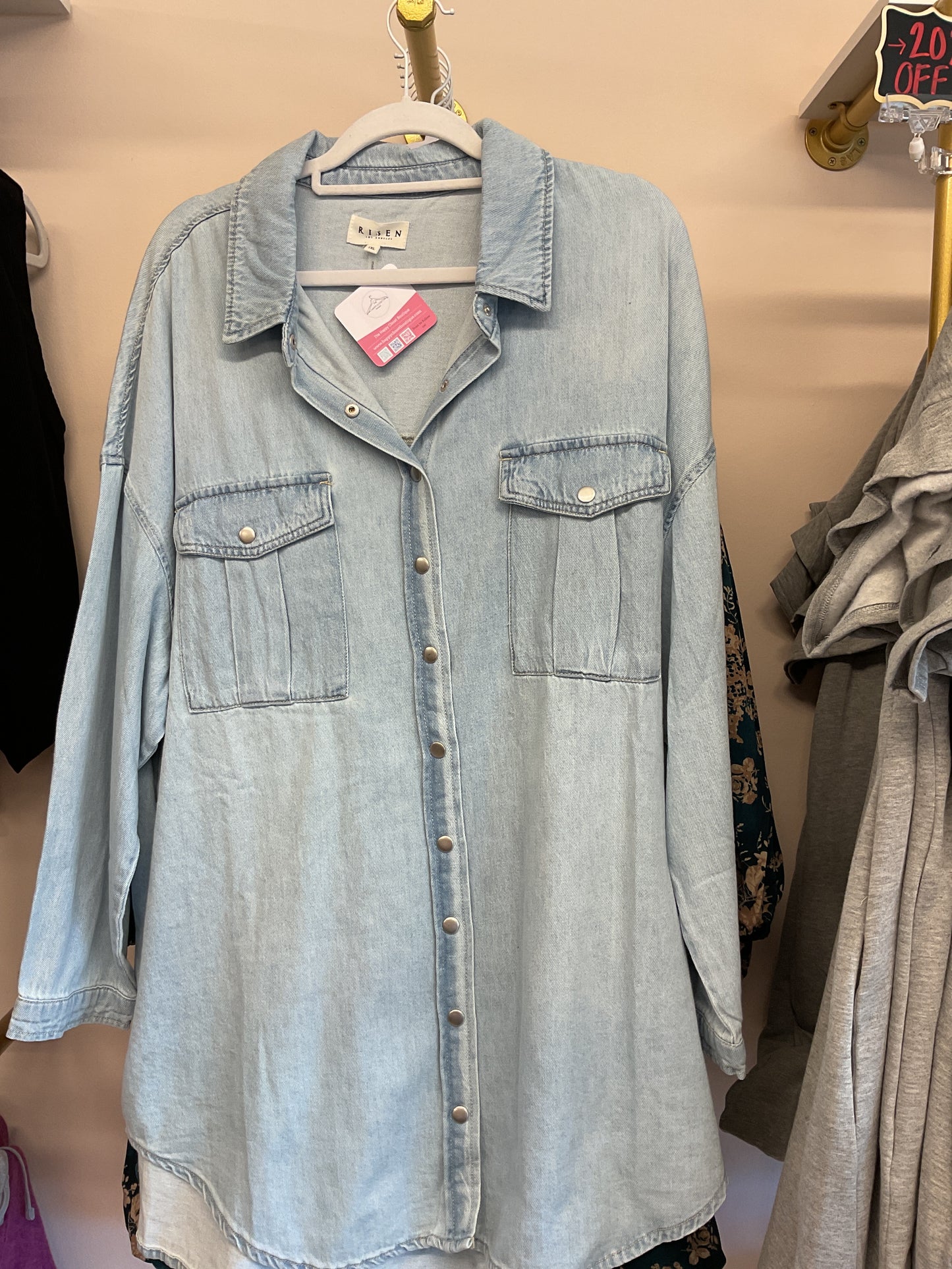 Long Sleeve Jean Shacket