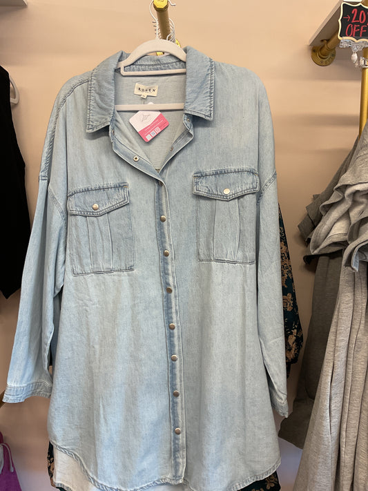 Long Sleeve Jean Shacket