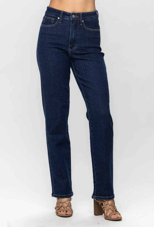 Judy Blue High Waist "Tummy Control" Classic Straight Denim Jeans 88575