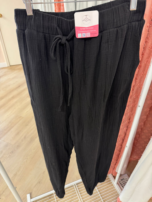 Cotton Bleu Lightweight Black Joggers *FINAL SALE*