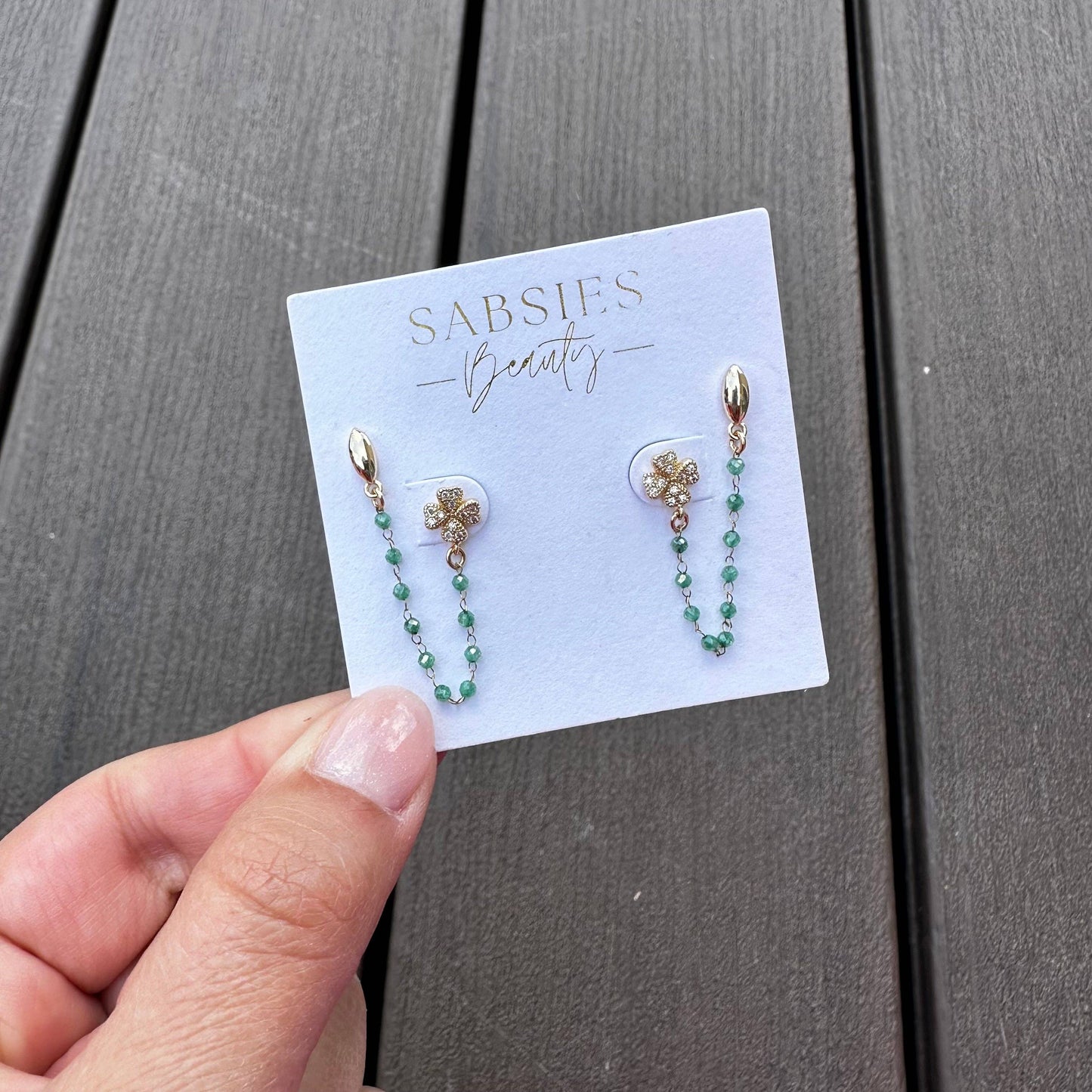 Emerald Clover Double Stud