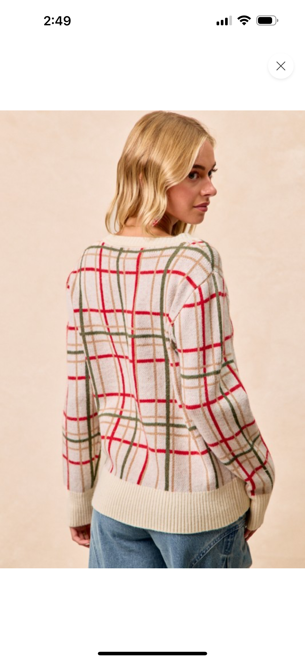 Christmas Plaid Sweater