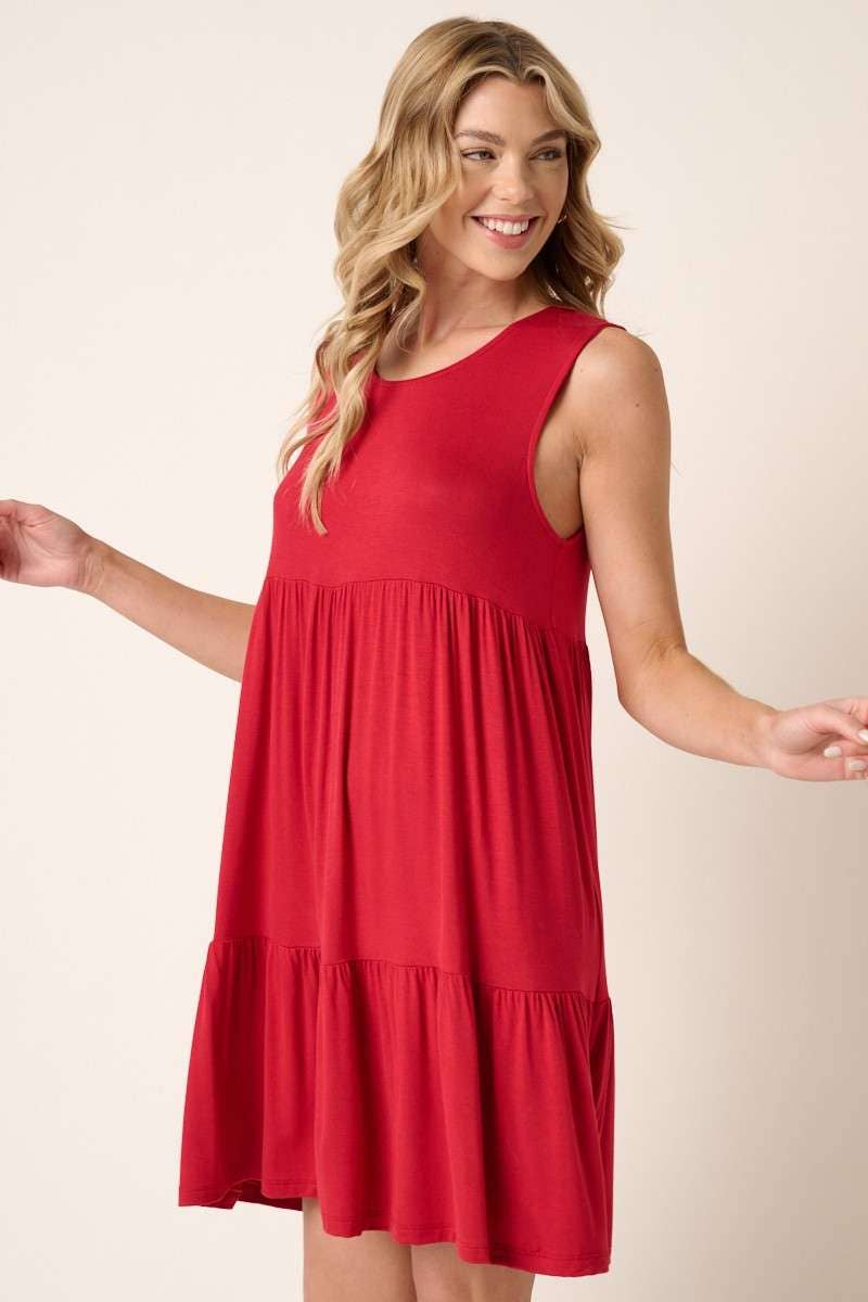 BD7238-BAMBOO TIER MINI DRESS