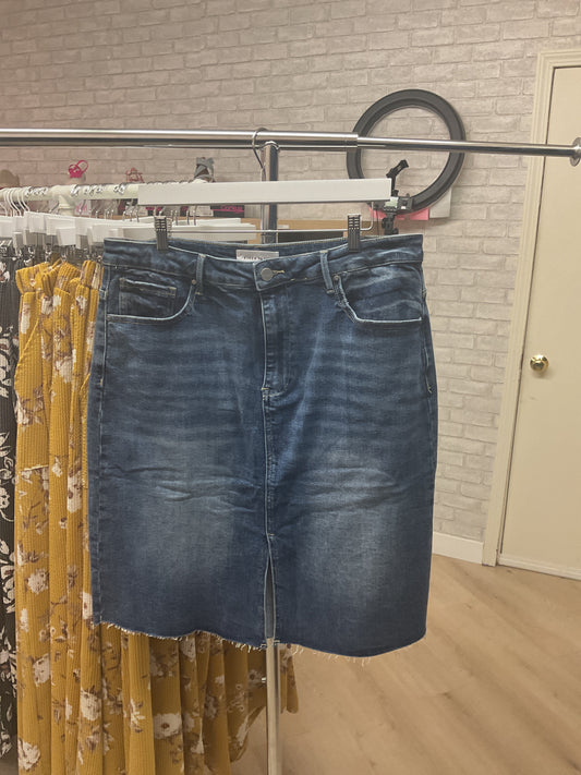 Knee Length Denim Skirt *LAST CALL*