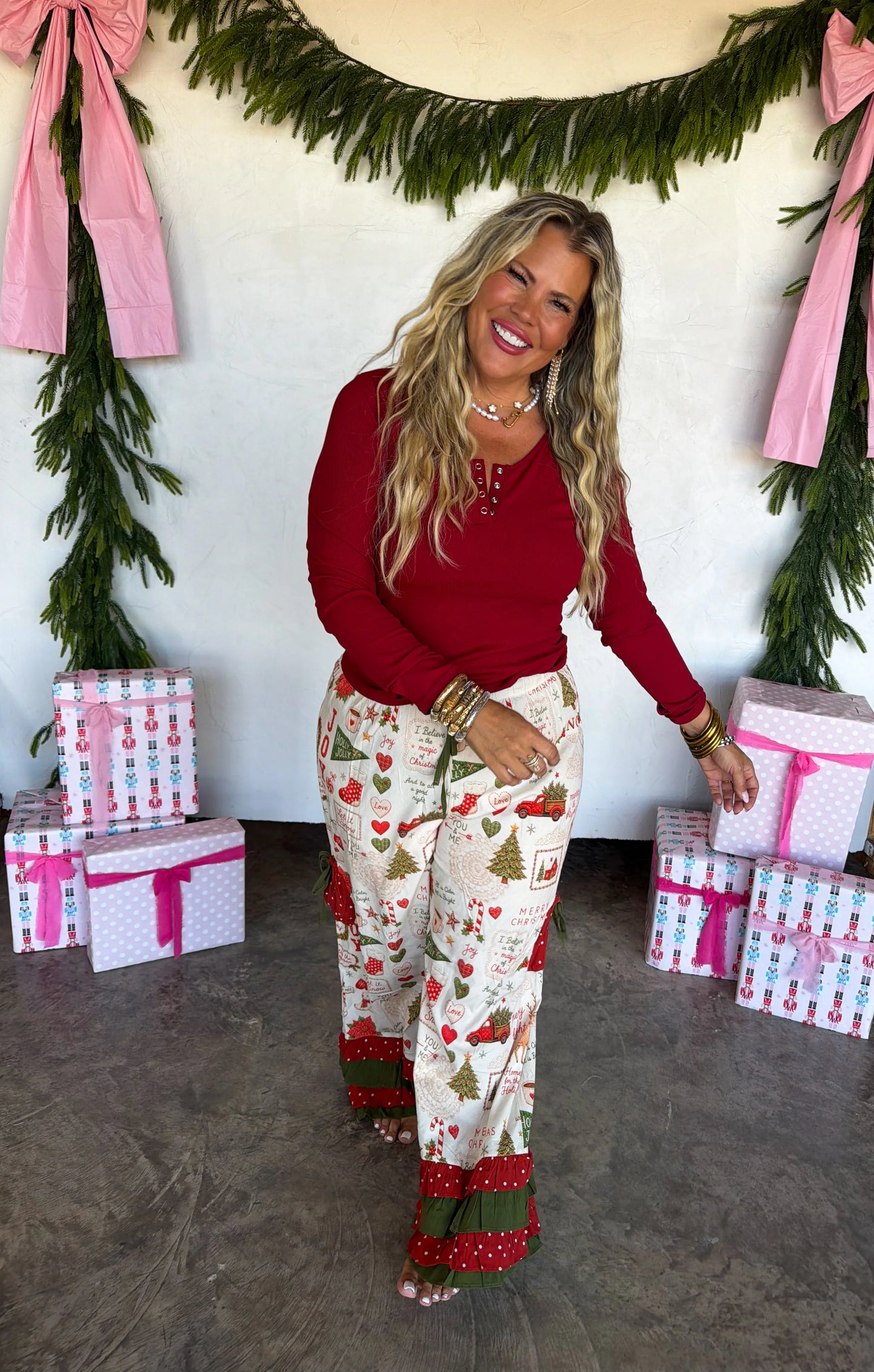 -PREORDER- VINTAGE CHRISTMAS BLOOMER PANTS