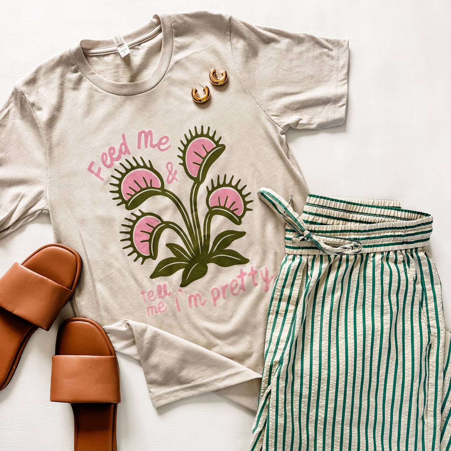 Feed Me Tell Me I’m Pretty Plant Lover Graphic T Shirt