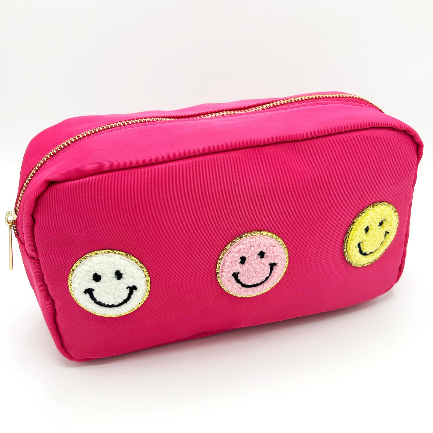 Cosmetic or Toiletry Bag with Varsity Letter Patches