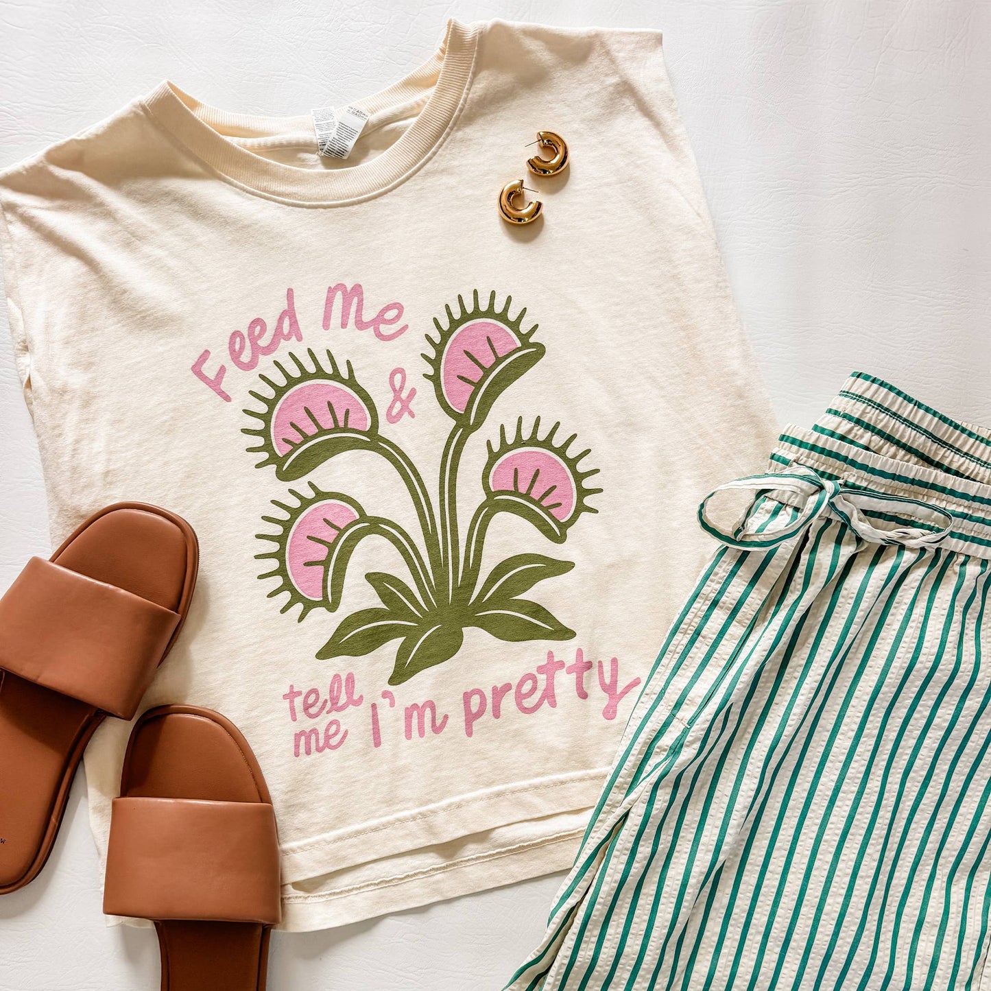Feed Me Tell Me I’m Pretty Plant Lover Graphic T Shirt