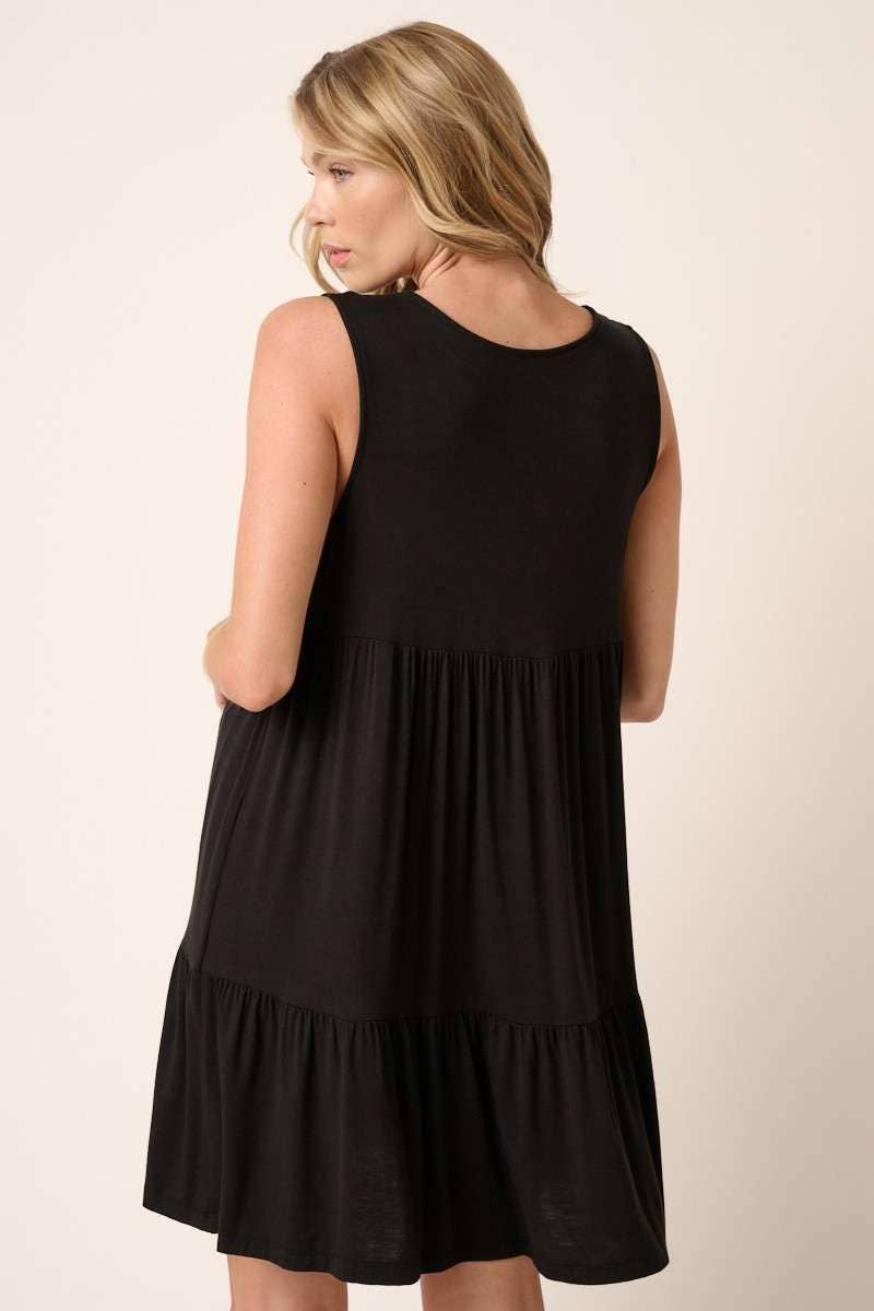 BD7238-BAMBOO TIER MINI DRESS