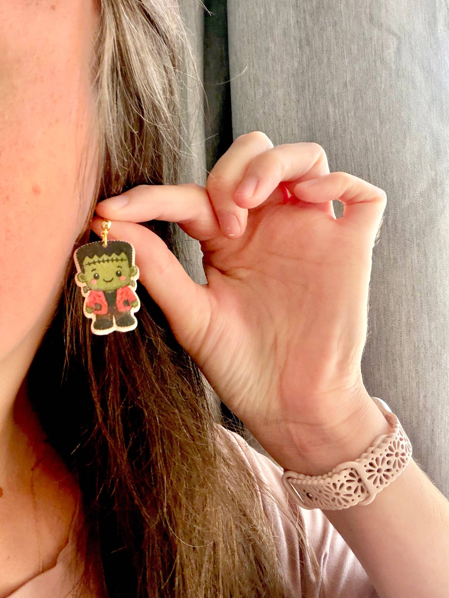 Candy Corn Earrings, Frankenstein Earrings, Ghost Earrings