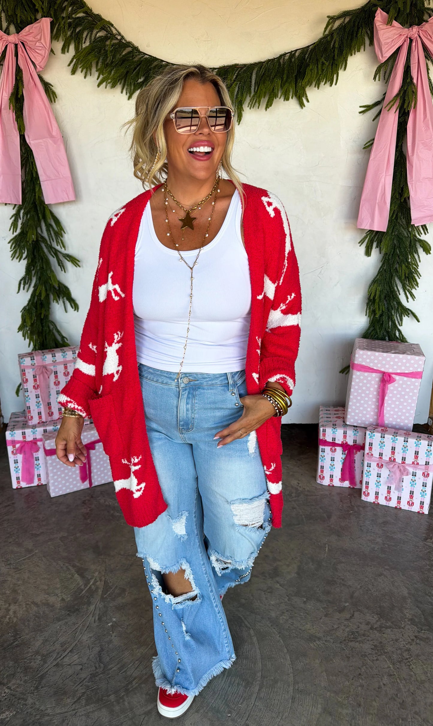 -PREORDER- COZY CHRISTMAS CLOUD CARDIGAN