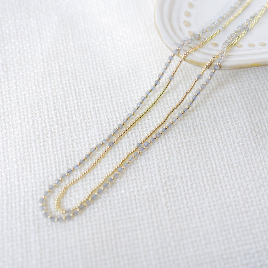 Always Necklace-Gold/Labradorite