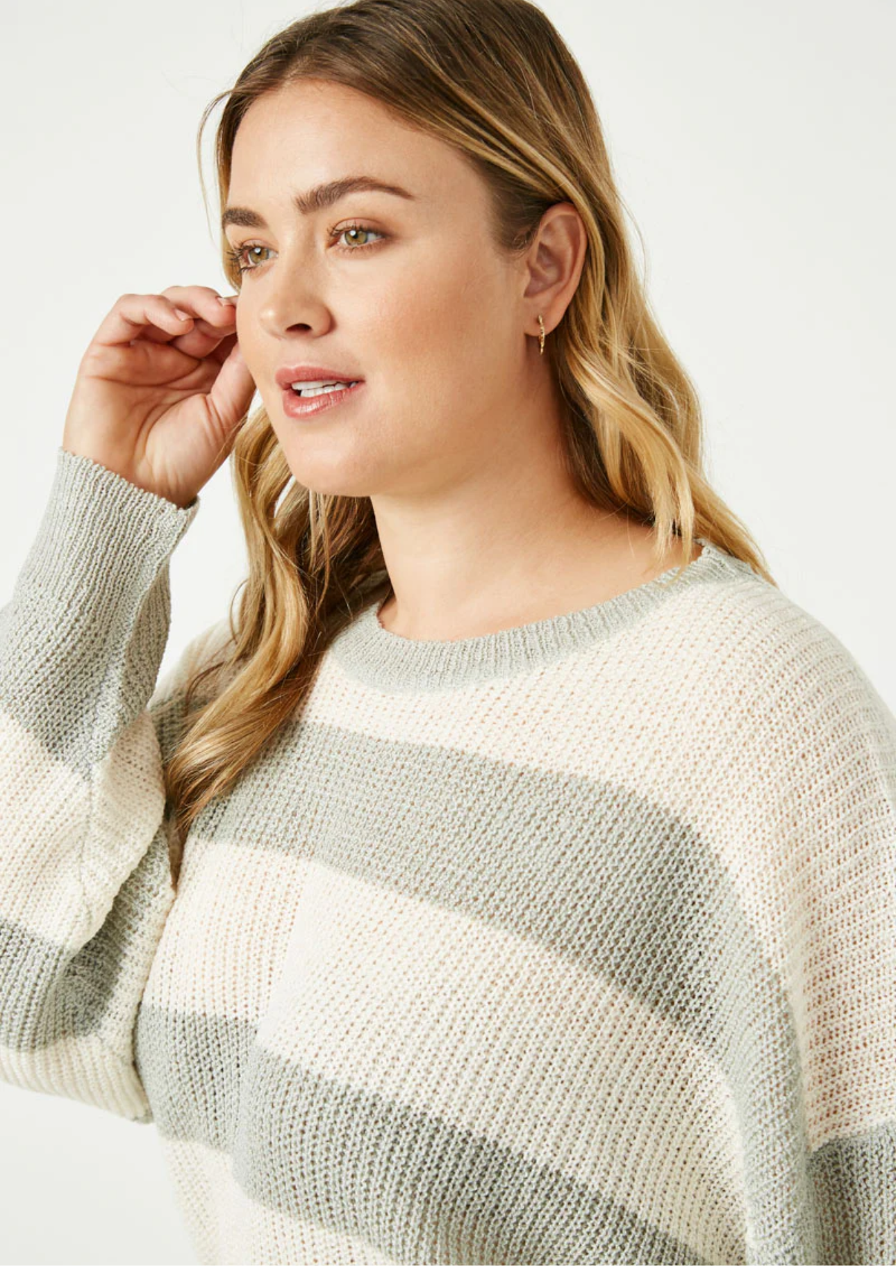 Striped Loose Knit Sweater