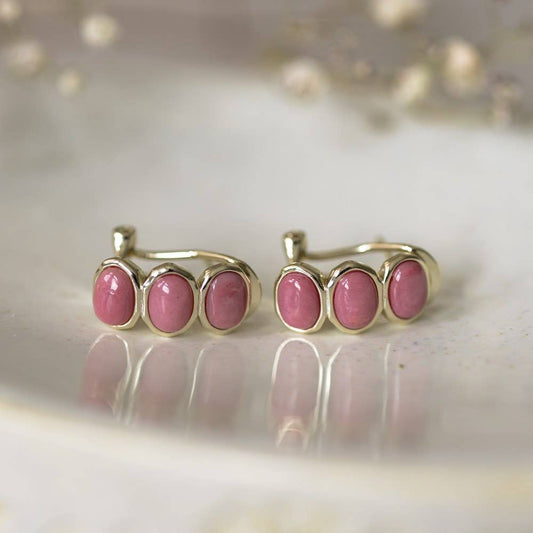 Essence Hoops-pink rhodonite