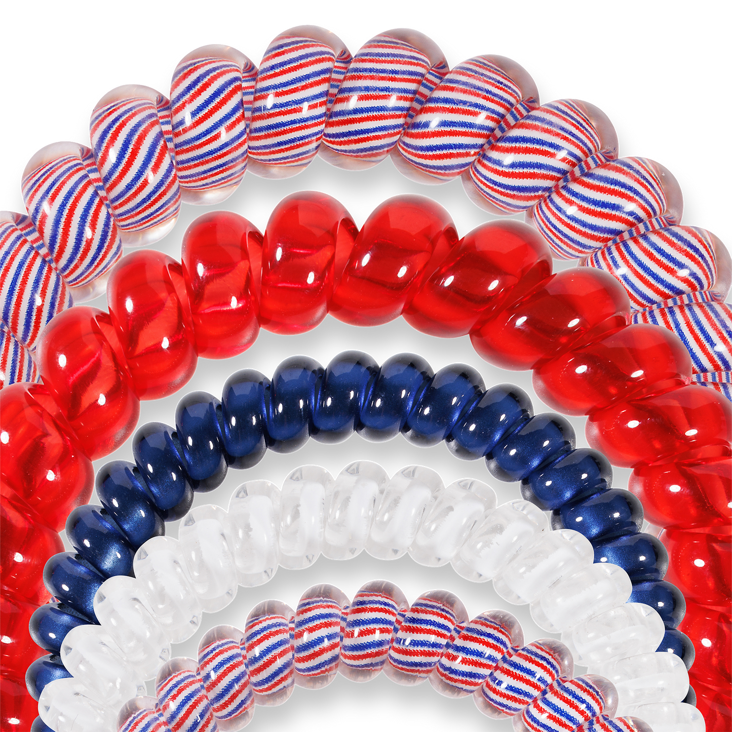 Spiral Hair Coils | Mixed Pack | Star Spangled Hair Ties