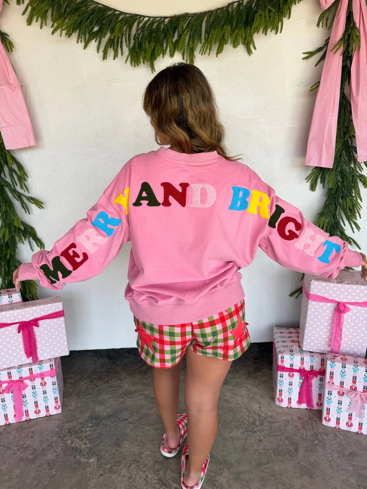 MERRY MESSAGE SWEATSHIRT