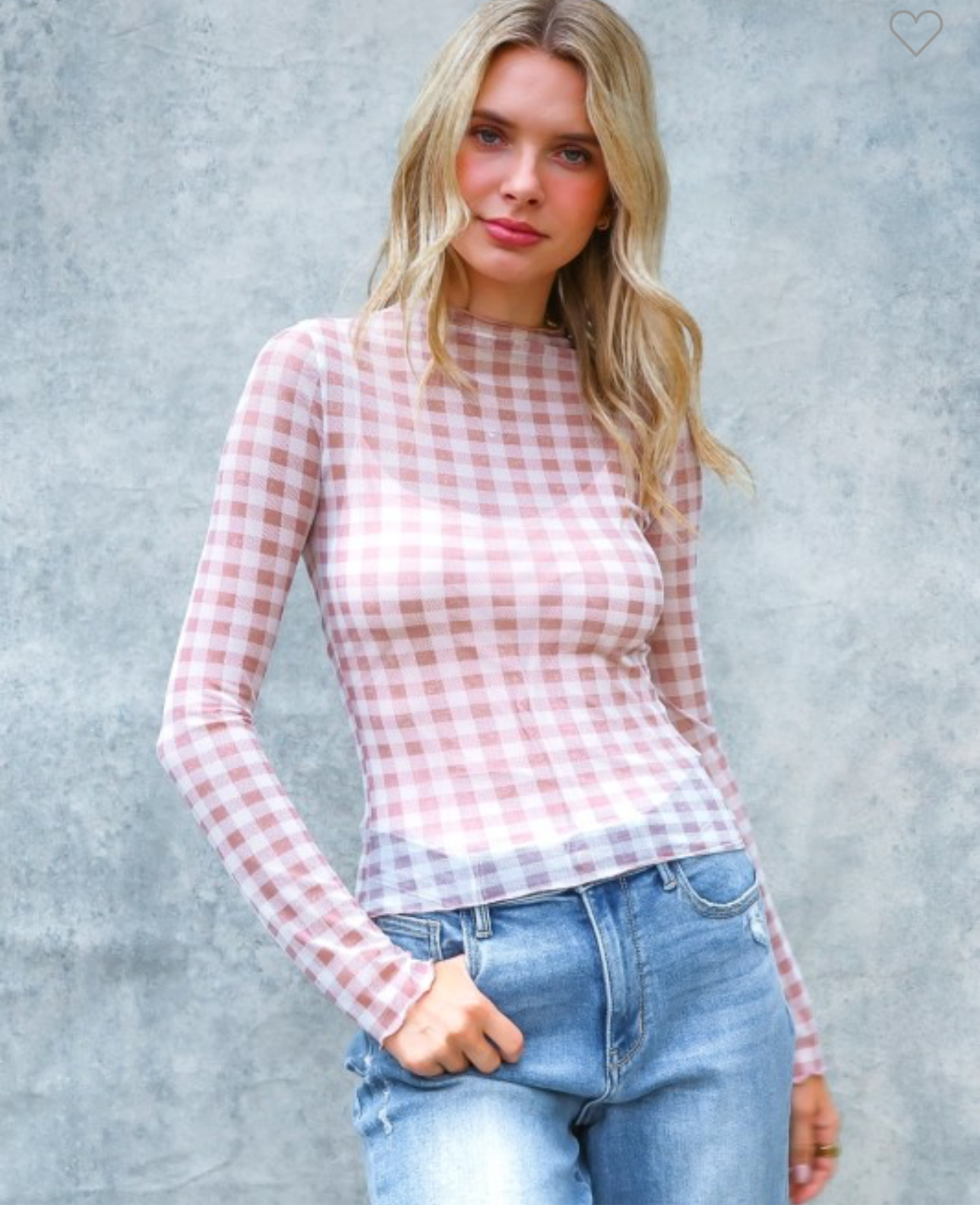 Checkered Mesh top