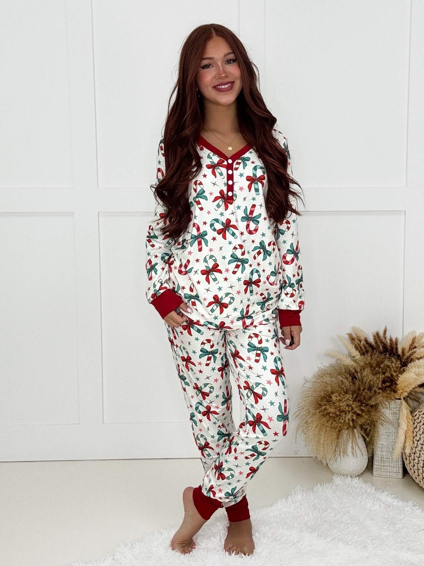 Long Sleeve Christmas Women Jogger PJ Set