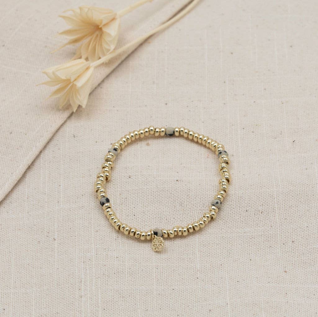Trixie Bracelet-Dalmatian Jasper