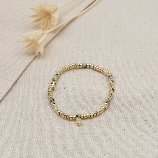 Trixie Bracelet-Dalmatian Jasper
