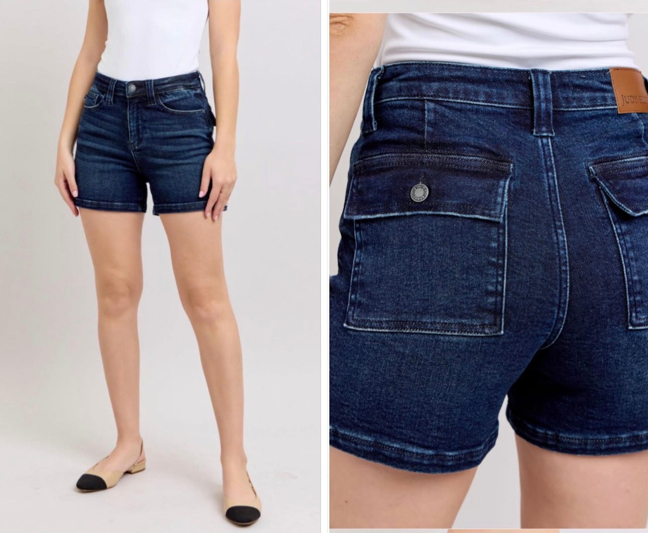 Judy Blue HW Flap Pocket Shorts
