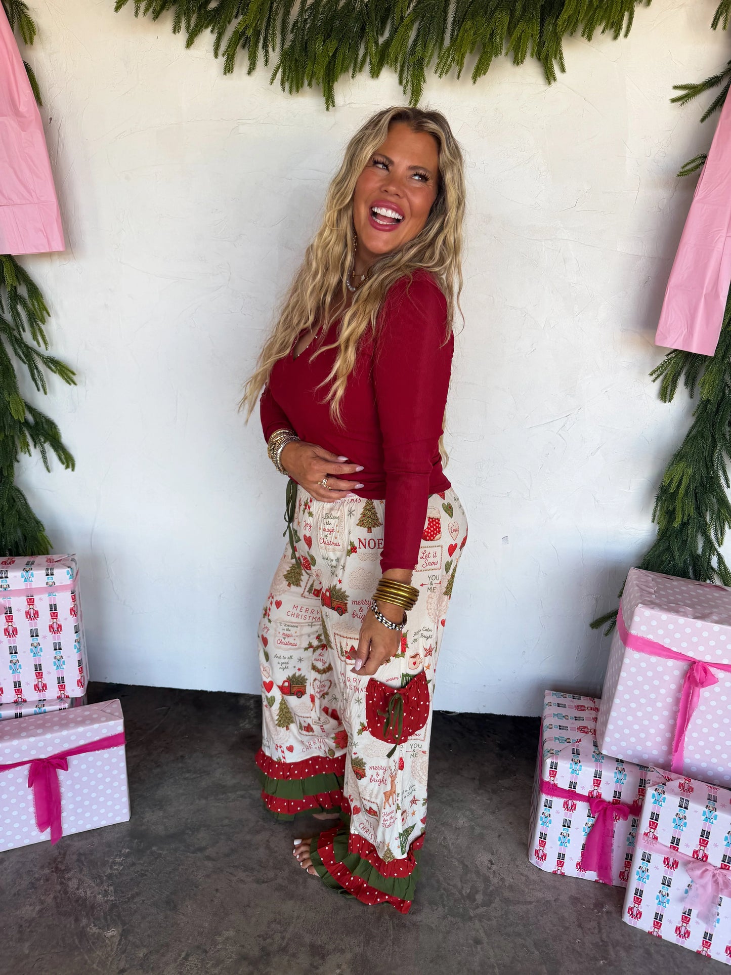-PREORDER- VINTAGE CHRISTMAS BLOOMER PANTS