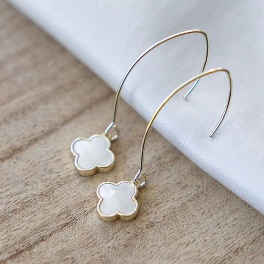 Anya Earrings / Gold/Mother of Pearl