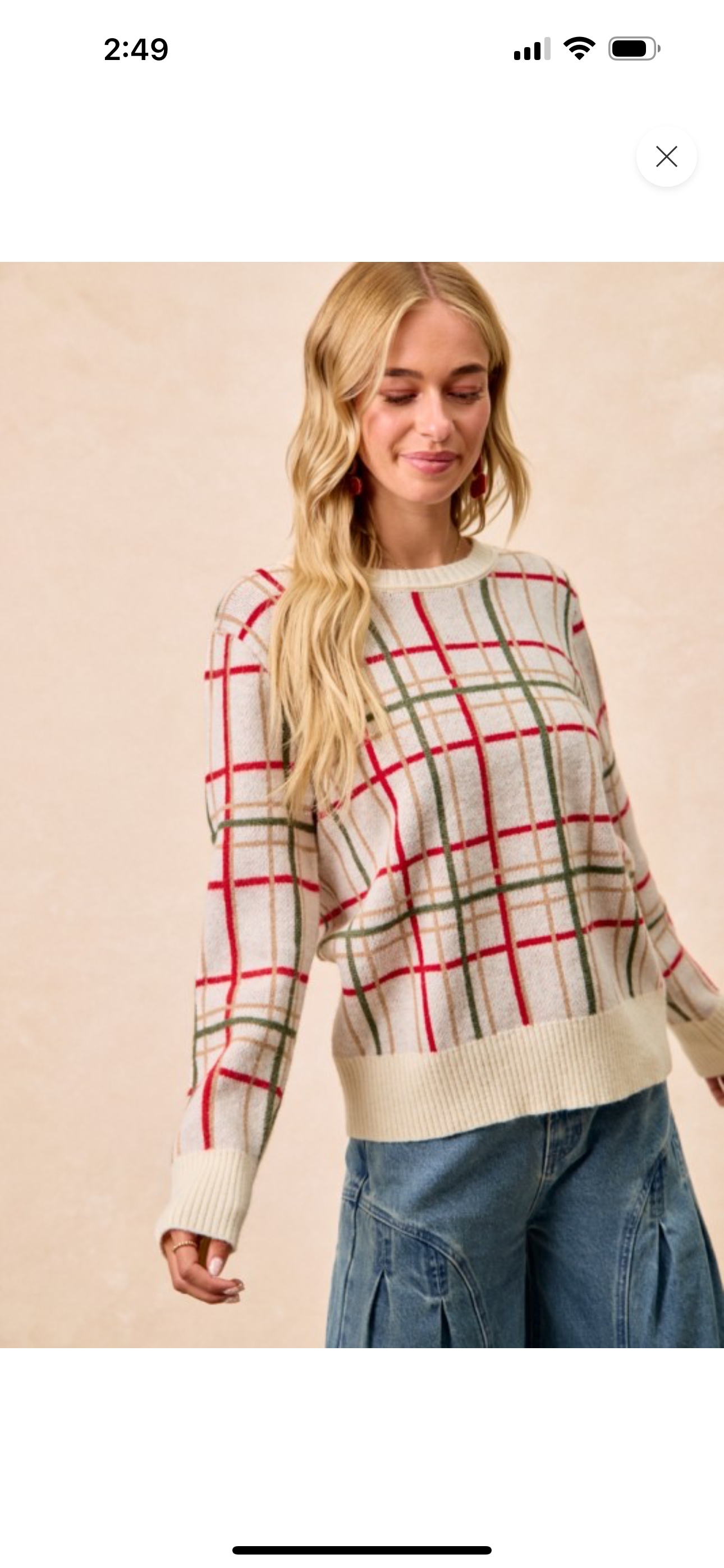 Christmas Plaid Sweater