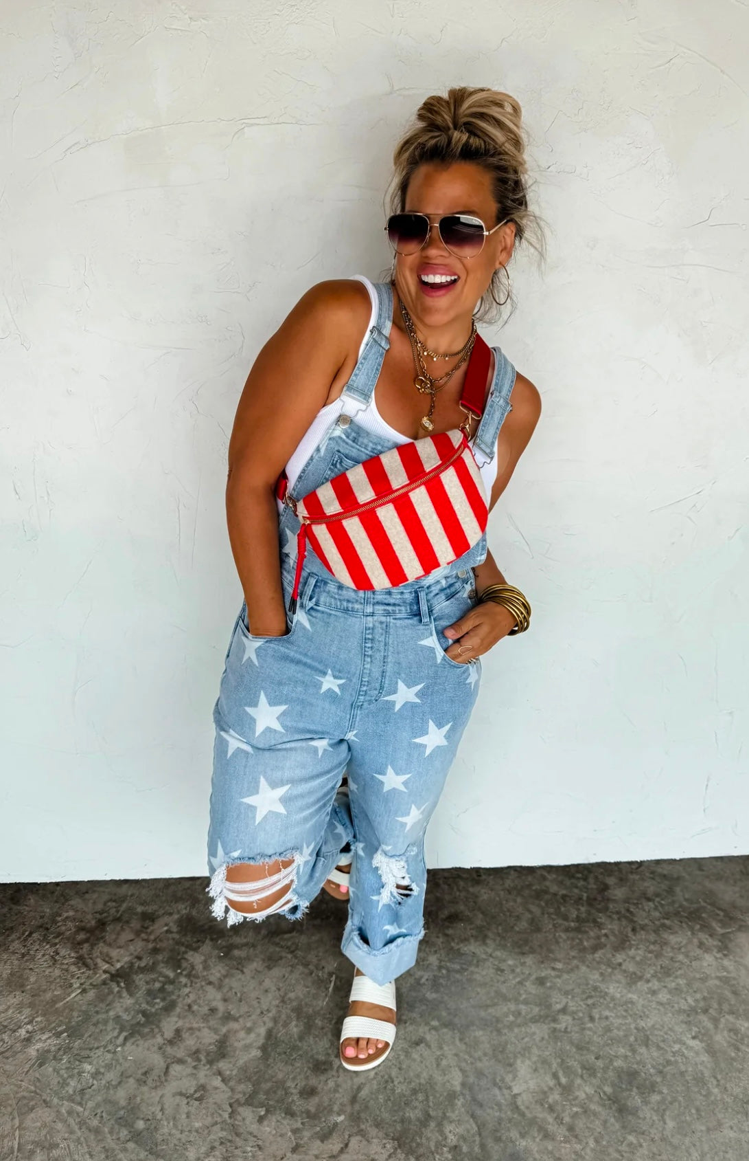 Striped Terry Bum Bag